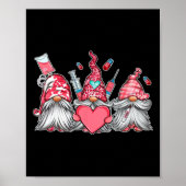 Poster Gnome Nurse Scrub Valentine Rn Icu Er Valentines D (Devant)