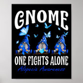 Poster Gnome One combat seul Alopécie Sensibilisation 1 (Devant)