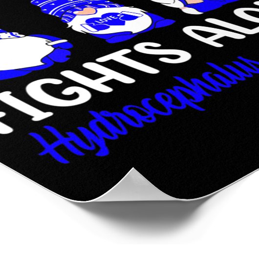 Poster Gnome One combat seul Bleu Ruban Hydrocéphalie A (Coin)