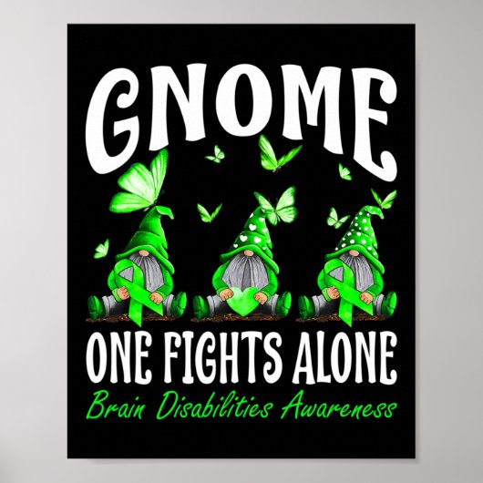 Poster Gnome One combat seul Cerveau invalidants (Devant)