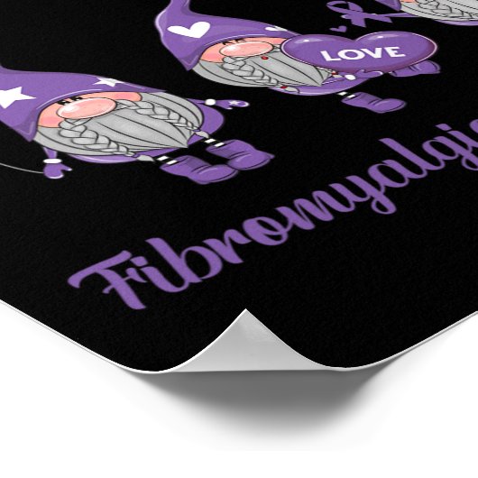 Poster Gnome One combat seul Fibromyalgie Sensibilisation (Coin)