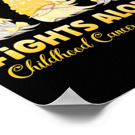 Poster Gnome One combat seul Gold Chilhood Cancer Aware (Coin)