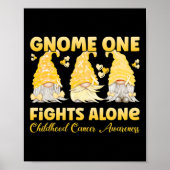 Poster Gnome One combat seul Gold Chilhood Cancer Aware (Devant)