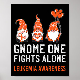 Poster Gnome One combat seul Leucémie Cancer Sensibilisat