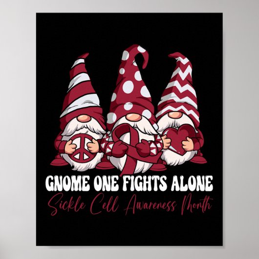 Poster Gnome One combat seul Mois de sensibilisation aux  (Devant)