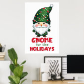 Poster Gnome Pour Les Vacances Drôle & Adorable Noël (Bureau à domicile)