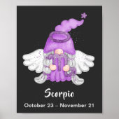 Poster Gnome Scorpio Astrologie Signal Angel 8" x 10 Post (Devant)