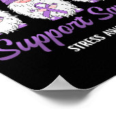 Poster Gnome Support Squad Lavender Ribbon Stress (Coin)