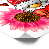 Poster Gnome Valentines Day Cute Gnome Heart Leopard Sunf (Coin)