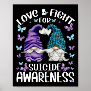 Poster Gnome Violet Avec Mignonne Motif Papillon Suicide