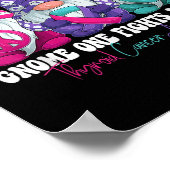 Poster Gnomes amusants Mois de sensibilisation au cancer (Coin)