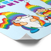 Poster Gnomes arc-en-ciel du Gay pride LGBTQ (Coin)