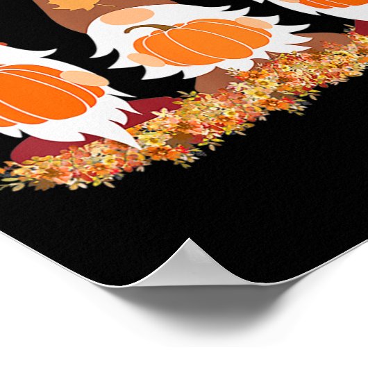 Poster Gnomes Automnes Et Feuilles Automnes De Bons Cadea (Coin)