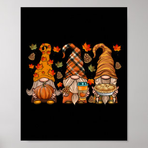 Poster Gnomes Citrouille Spice Coffee Latte Automne autom