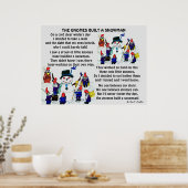 POSTER GNOMES CONSTRUIRE SNOWMAN (Cuisine)