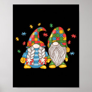 Poster Gnomes de l'autisme Soyez Gentils Mois de la sensi