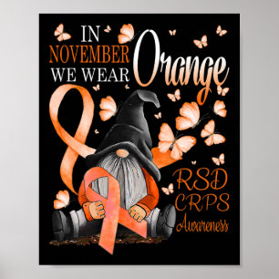 Poster Gnomes En Novembre Nous Portons L'Orange Crps Sens