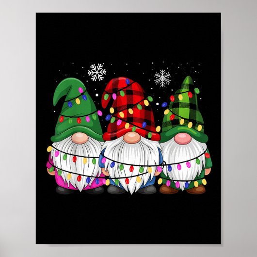 Poster Gnomes Famille Pjs Hommes Femmes Drôle Noël Ho (Devant)