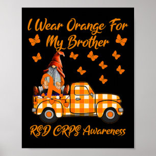Poster Gnomes Je Porte Orange Pour Mon Frère Crps Rsd Con