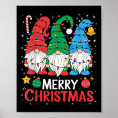 Poster Gnomes Joyeux Noël Lumière Famille Gnome Xmas Mat (Devant)
