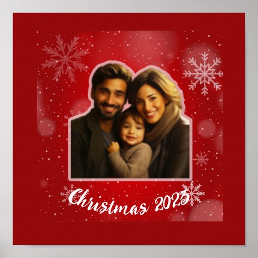 Poster Gnomes Noël Personnaliser le fond de photo (Devant)