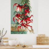 Poster Gnomes sweeping snow with a broom (Cuisine)