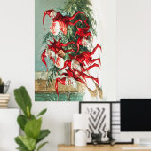 Poster Gnomes sweeping snow with a broom (Bureau à domicile)