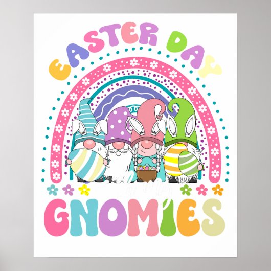 Poster gnomies pâques, rétro, vintage (Devant)