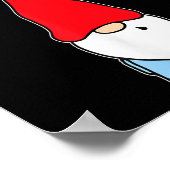 Poster Gnope Gnome Nope Fête de Noël Drôle Hommes Femmes (Coin)