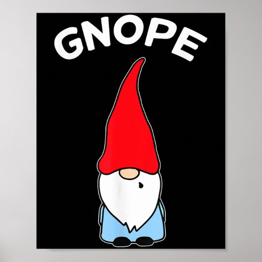 Poster Gnope Gnome Nope Fête de Noël Drôle Hommes Femmes (Devant)