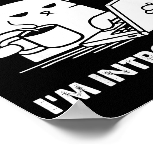 Poster Go Away I'm Introverting  (Coin)