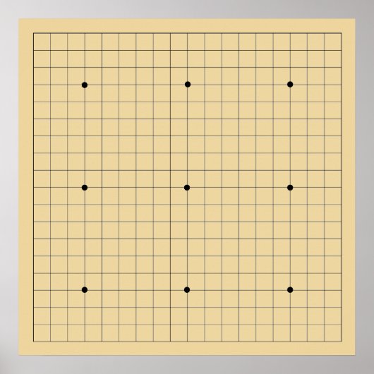 Poster Go Game Board (19x19) (Vers 2) (Devant)