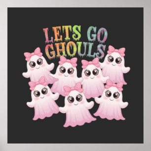 Poster Go Ghouls - Design Halloween sympa et amusant