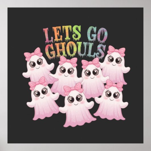 Poster Go Ghouls - Design Halloween sympa et amusant (Devant)