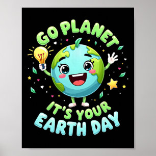 Poster Go Planet Son Jour des terres 2025 Enseignant Enfa