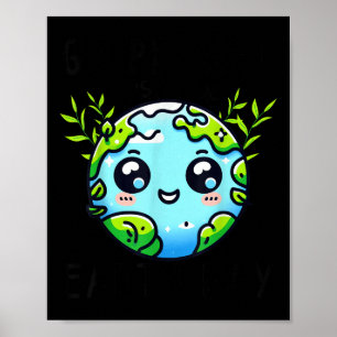 Poster Go Planet Son Jour des terres Enseignant Enfants F