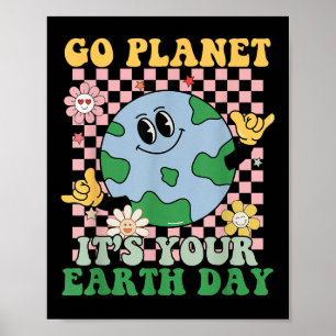 Poster Go Planet Son Jour des terres Paix Super Enfants G