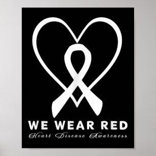 Poster Go Red En Février Sensibilisation aux maladies car