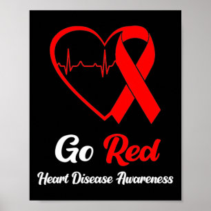 Poster Go Red Mois national de sensibilisation aux maladi