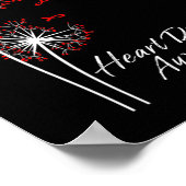 Poster Go Red Ribbon Cardiopathie Mois de sensibilisation (Coin)