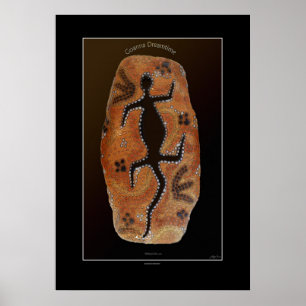 Poster Goanna Dreamtime Art aborigène