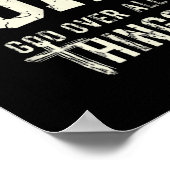 Poster Goat God Over Thing Christian Funny Saying Design (Coin)