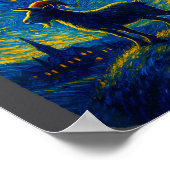 Poster Goat Lover Santa Hat Christmas Starry Cute Night V (Coin)