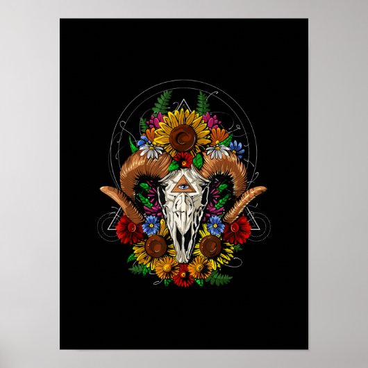 Poster Goat Skull (Devant)