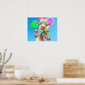 Poster Goat with Party Blowers (Cuisine)
