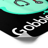 Poster Gobble Gobble Funny Turkey Glove Thanksgiving Nurs (Coin)