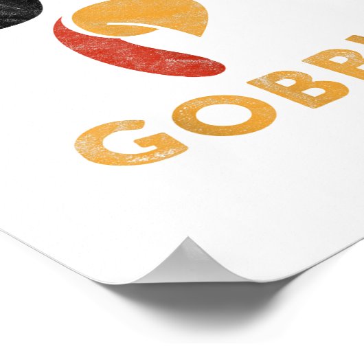 Poster Gobble Gobble Turquie Thanksgiving Day Cadeaux Vin (Coin)