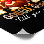 Poster Gobble Til You Wobble Funny Turkey Thanksgiving Da (Coin)