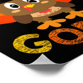 Poster Gobble Turquie Petits garçons Filles Enfants Thank (Coin)