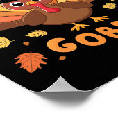 Poster Gobble Turquie Thanksgiving automne automne automn (Coin)